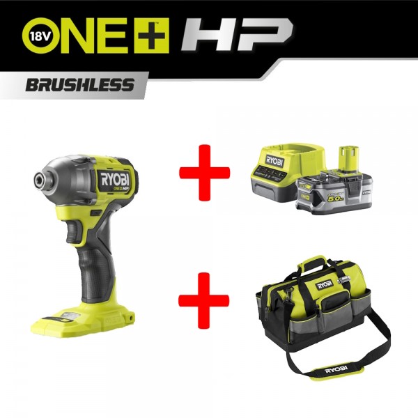 RYOBI aku udarni zavrtač RID18X-0 + aku set RC18120-150 + torba RSSSTB1 RPD